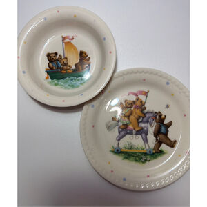 Lenox China Bears Child Dinnerware Collector Bowl Plate Set Heirloom Vintage